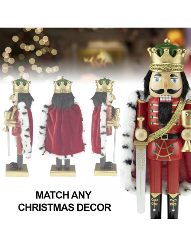 Cascanueces de Madera Rey Arturo 35.56 cm Clever Creations