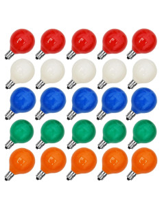 Bombillas G40 Multicolor Goothy 25 Paquete 5W E12