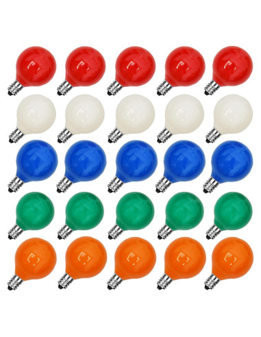 Bombillas G40 Multicolor Goothy 25 Paquete 5W E12