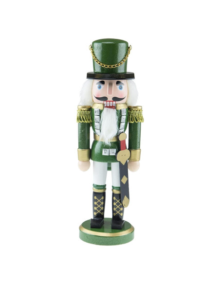 Cascanueces de Madera Verde Clever Creations 26 cm Tradicional