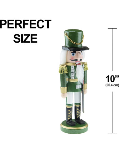 Cascanueces de Madera Verde Clever Creations 26 cm Tradicional