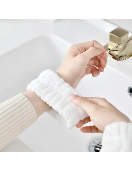 Conjunto de 15 Piezas Diadema y Muñequera Ismeally para Lavado Facial