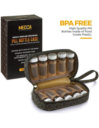 Organizador de Pastillas MEDca - Estuche con 20 Botellas Semanal