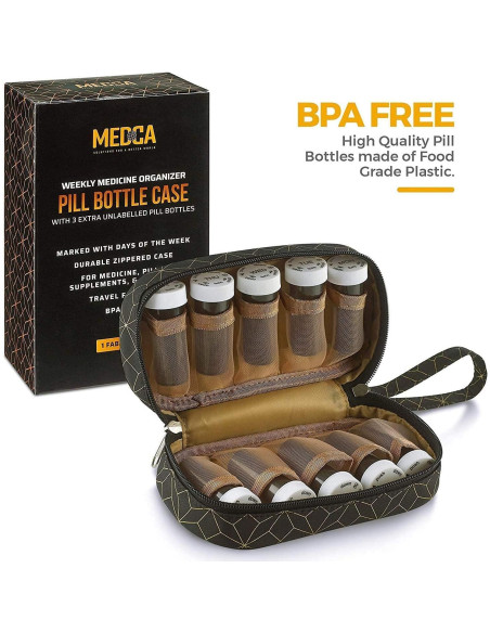 Organizador de Pastillas MEDca - Estuche con 20 Botellas Semanal