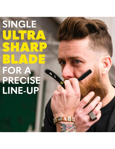 Navaja Recta The Beard Club con 10 Cuchillas de Acero Inoxidable