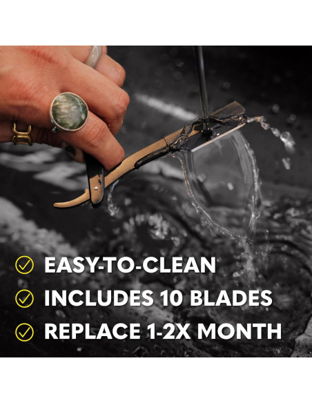 Navaja Recta The Beard Club con 10 Cuchillas de Acero Inoxidable