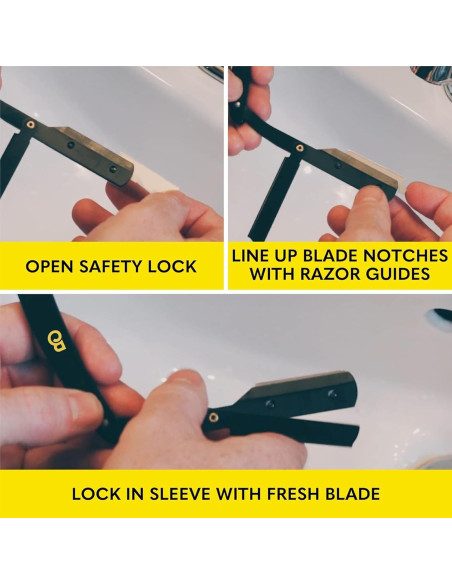 Navaja Recta The Beard Club con 10 Cuchillas de Acero Inoxidable