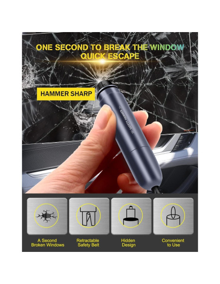 Cortador de Cinturón de Seguridad y Rompedor de Ventanas YONGMING WB-02