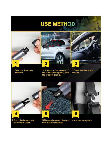 Cortador de Cinturón de Seguridad y Rompedor de Ventanas YONGMING WB-02