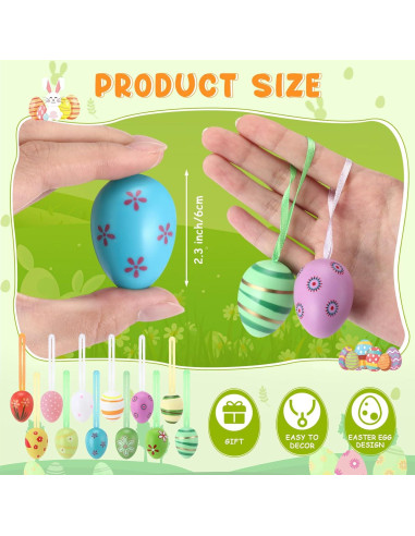 Árbol de Abedul Blanco de Pascua 1.2m con 24 Huevos y Luces LED