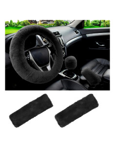Juego de Fundas de Volante Esponjosas Yourkar - 5 Piezas Negro