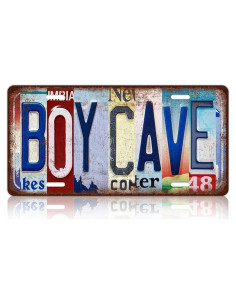 Cartel de Metal Vintage Chico Cueva 30.5 x 15.2 cm Aluminio