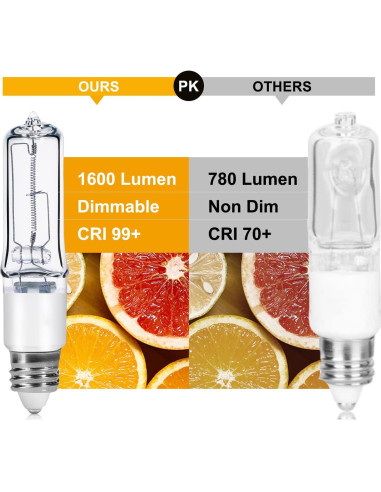 Bombillas Halógenas GMY JDE11 T4 100W 1600lm 2800K Regulables 4P