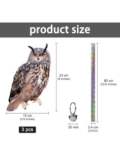 Paquete de 3 Dispositivos Reflectantes de Búho Kungfu Mall 2