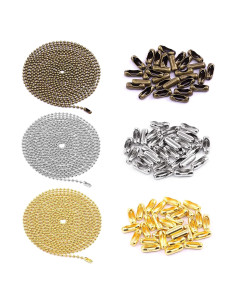 Swpeet Extensión de Cadena de Tirar para Ventilador 3Pcs 3 Colores