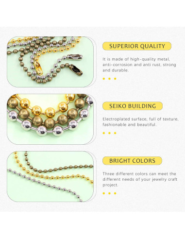 Swpeet Extensión de Cadena de Tirar para Ventilador 3Pcs 3 Colores