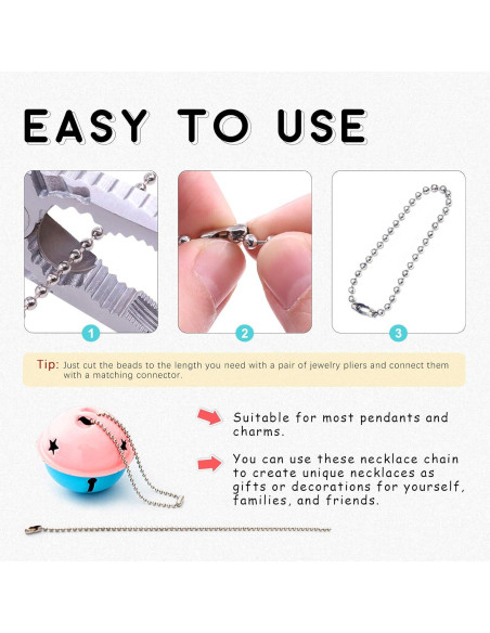 Swpeet Extensión de Cadena de Tirar para Ventilador 3Pcs 3 Colores