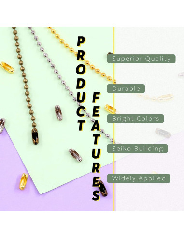 Swpeet Extensión de Cadena de Tirar para Ventilador 3Pcs 3 Colores