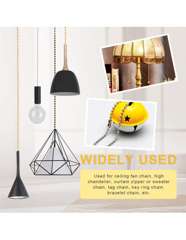 Swpeet Extensión de Cadena de Tirar para Ventilador 3Pcs 3 Colores