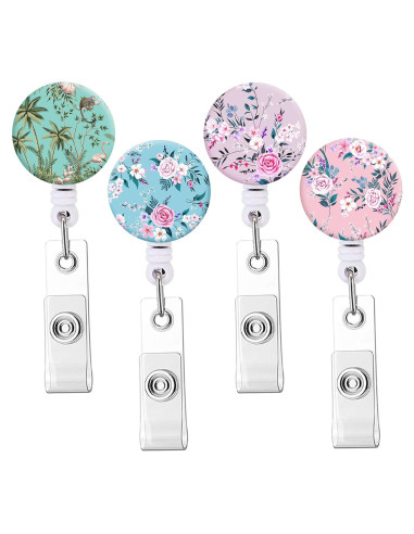 Porta Credencial Retráctil Yecitona 3 Paquetes Florales 60 cm