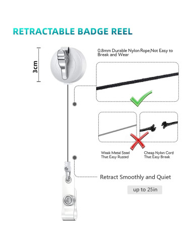 Porta Credencial Retráctil Yecitona 3 Paquetes Florales 60 cm