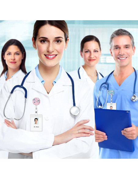 Porta Credencial Retráctil Yecitona 3 Paquetes Florales 60 cm