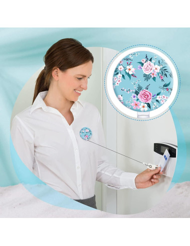 Porta Credencial Retráctil Yecitona 3 Paquetes Florales 60 cm