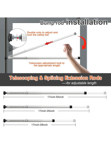 Barra de Seguridad Ajustable JAOTREL para Puertas y Ventanas