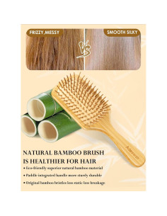 Cepillo de Bambú Adevwair para Todo Tipo de Cabello 24cm 2