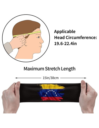 Banda deportiva unisex ROSIHODE bandera de Venezuela 50-57cm