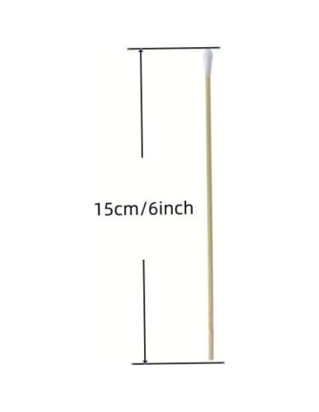 Bastones de Algodón RIKWOG 200 Pcs 15 cm Mango de Madera
