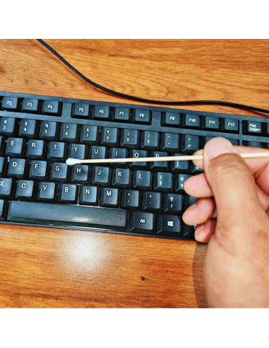 Bastones de Algodón RIKWOG 200 Pcs 15 cm Mango de Madera