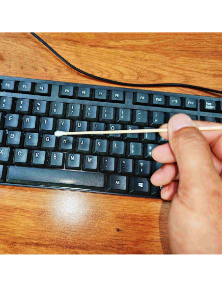 Bastones de Algodón RIKWOG 200 Pcs 15 cm Mango de Madera