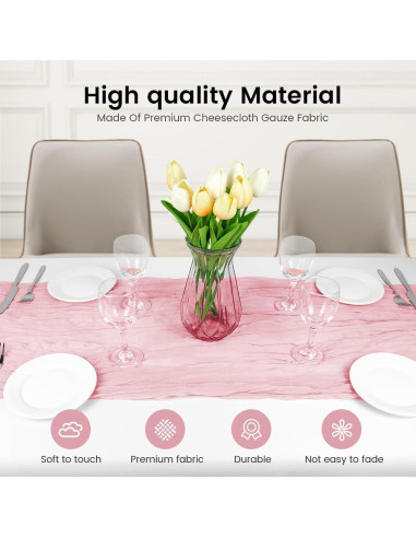 Caminito de Mesa de Queso Rosa Claro 3x0.89m HimBen