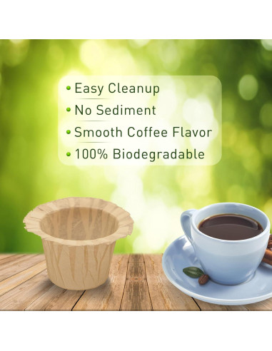 Filtros de Papel Natural Haetyly para K-Cup 100 Unidades