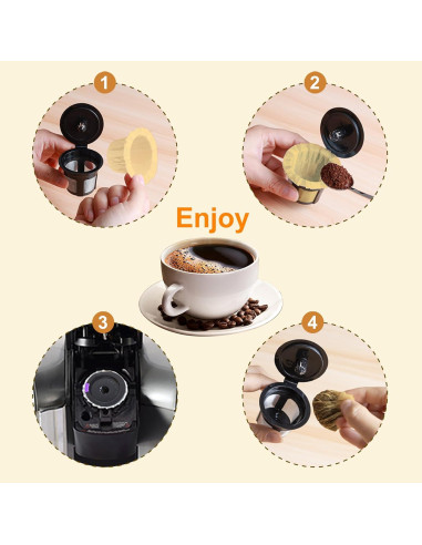 Filtros de Papel Natural Haetyly para K-Cup 100 Unidades