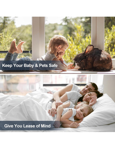 Barra de Seguridad Ajustable USDeikour para Puertas y Ventanas 43-130 cm