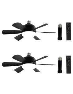 2Pack Ventilador de Techo con Luz LED MeiqiLS 45.72 cm Control Remoto
