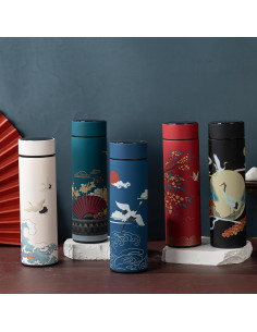 Termo de viaje THY COLLECTIBLES 0.5 L con colador chino negro 2