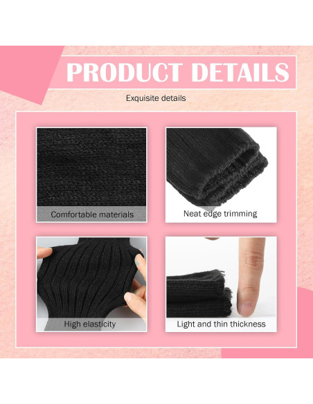 Mangas Calentadoras Sin Dedos Abeillo Blancas de Encaje 40x7.8cm