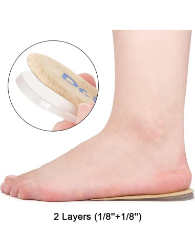 Inserts Elevadores de Talón Ajustables Dr.Foot 2 Capas Beige