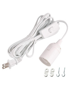 Lámpara Colgante Simple Deluxe 3.66m E26 con Interruptor