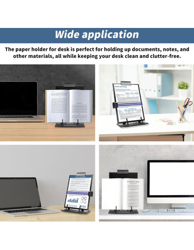 Soporte de Documentos TONOS Ajustable de Acero Inoxidable
