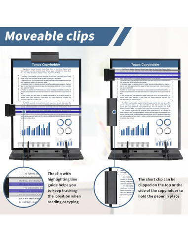 Soporte de Documentos TONOS Ajustable de Acero Inoxidable