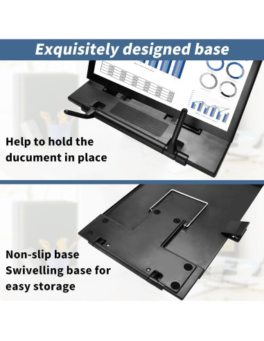 Soporte de Documentos TONOS Ajustable de Acero Inoxidable