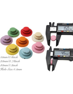 120 Discos de Madera Redondos MSCFTFB 30 mm Azul para Manualidades 2