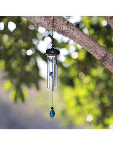 Carillón de Viento Mini QIPAN Negro 29.21 cm para Interior y Exterior