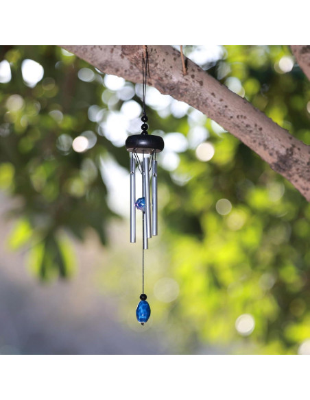 Carillón de Viento Mini QIPAN Negro 29.21 cm para Interior y Exterior