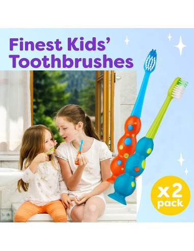 Cepillo de dientes Trueocity para niños - Set 2 unidades - Suave