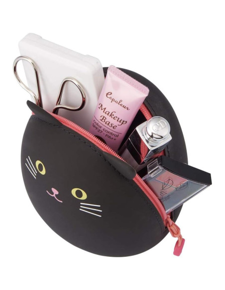 Bolsa con Cremallera LIHITLAB Gato Negro 9.7x11.9 cm Silicona